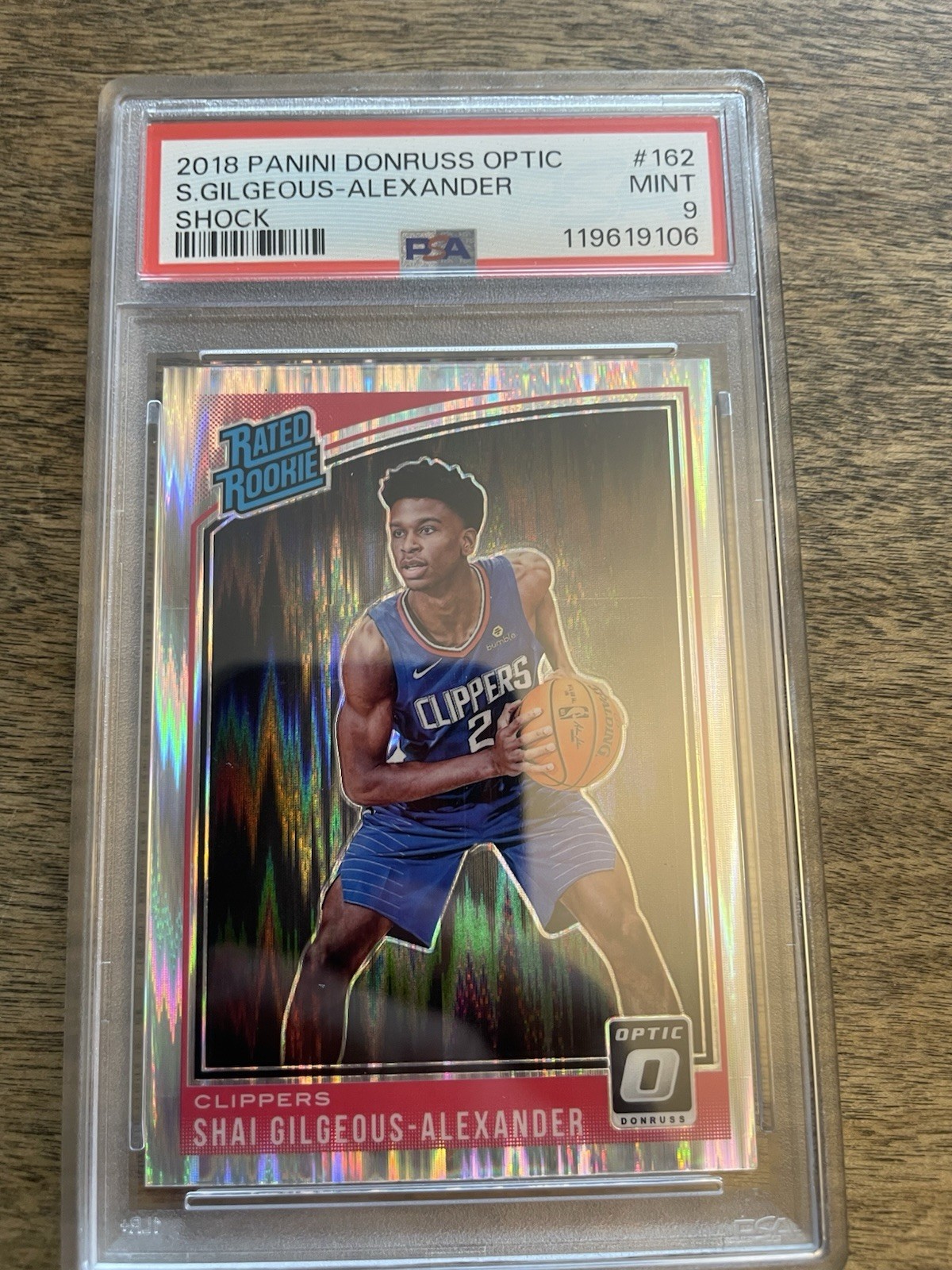 Panini 2018-19 Donruss Optic Shai Gilgeous-Alexander #162 Shock PSA 9