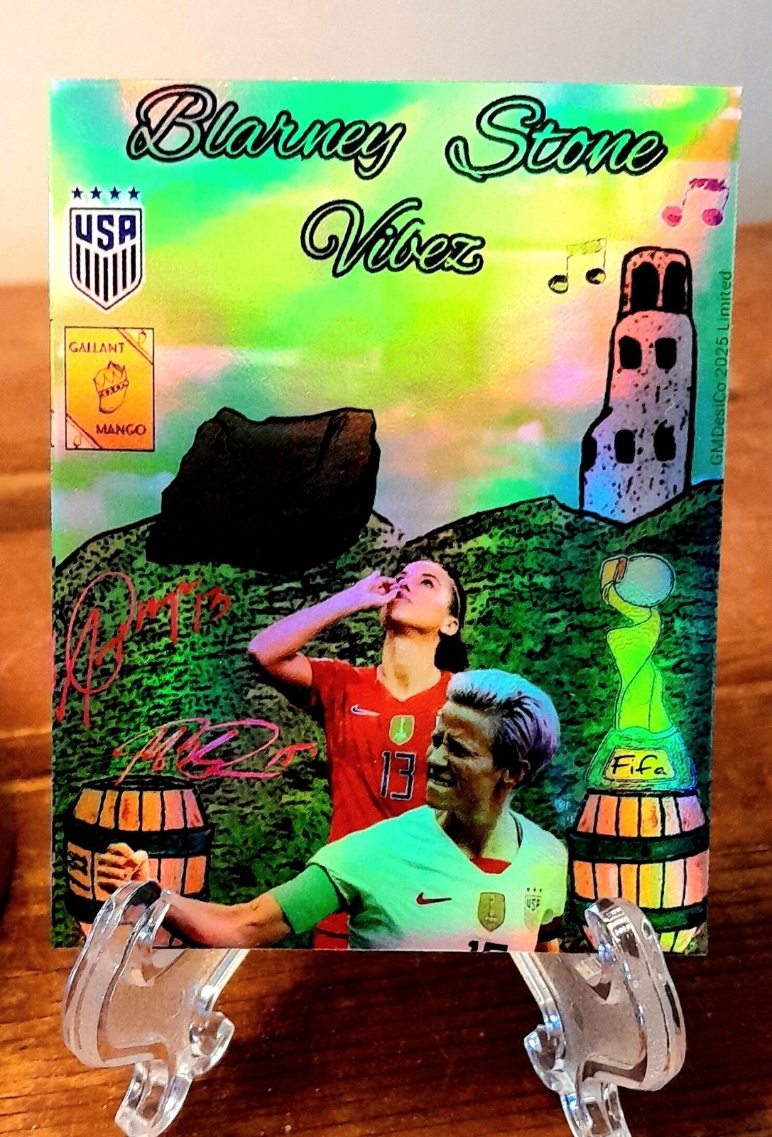 2025 St Patricks Alex Morgan Megan Rapinoe Blarney Stone Vibez HOLO /11 ☘️ SSP
