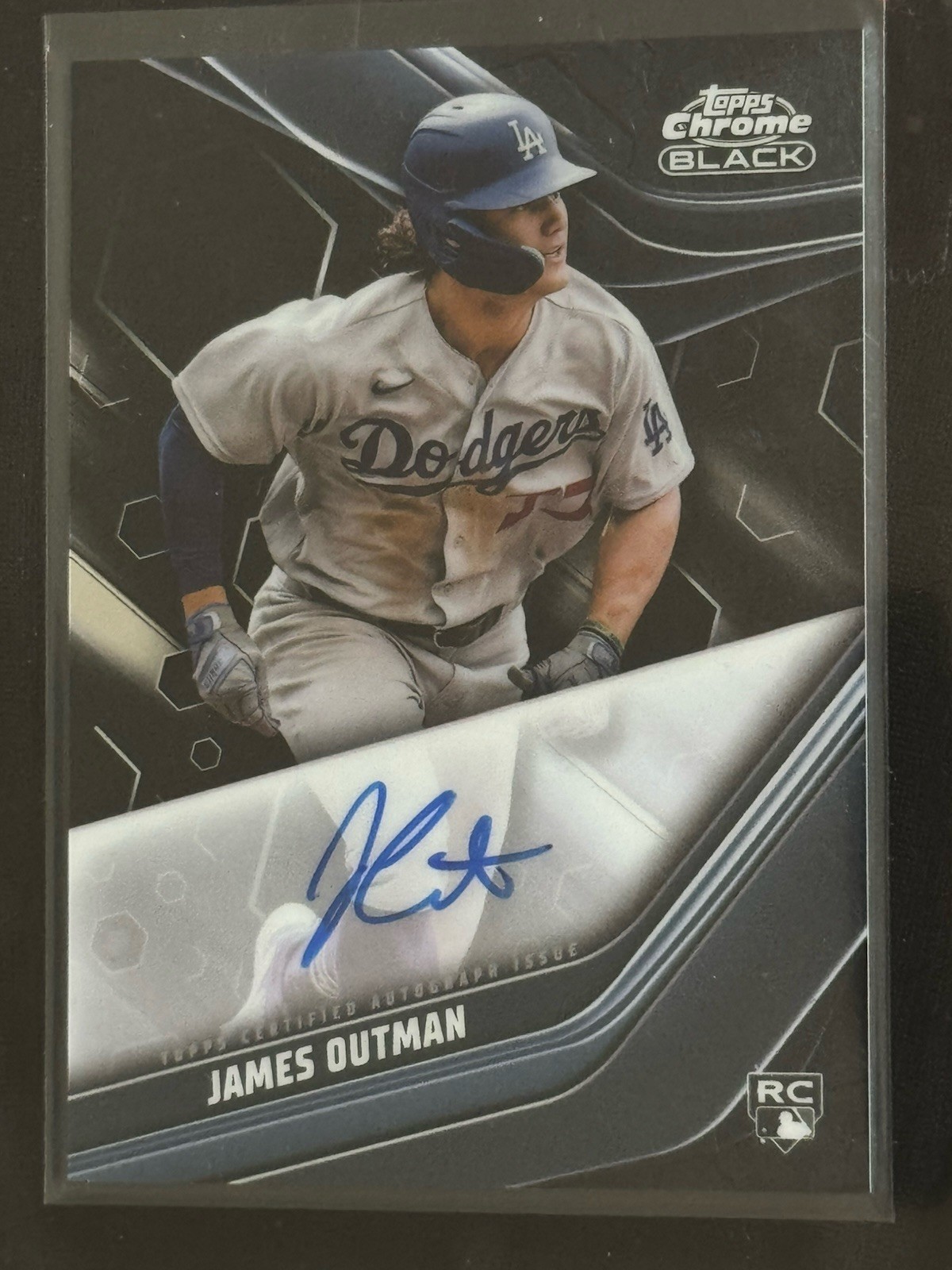 2023 Topps Chrome Black James Outman Auto #CBA-JO RC Los Angeles Dodgers Encased