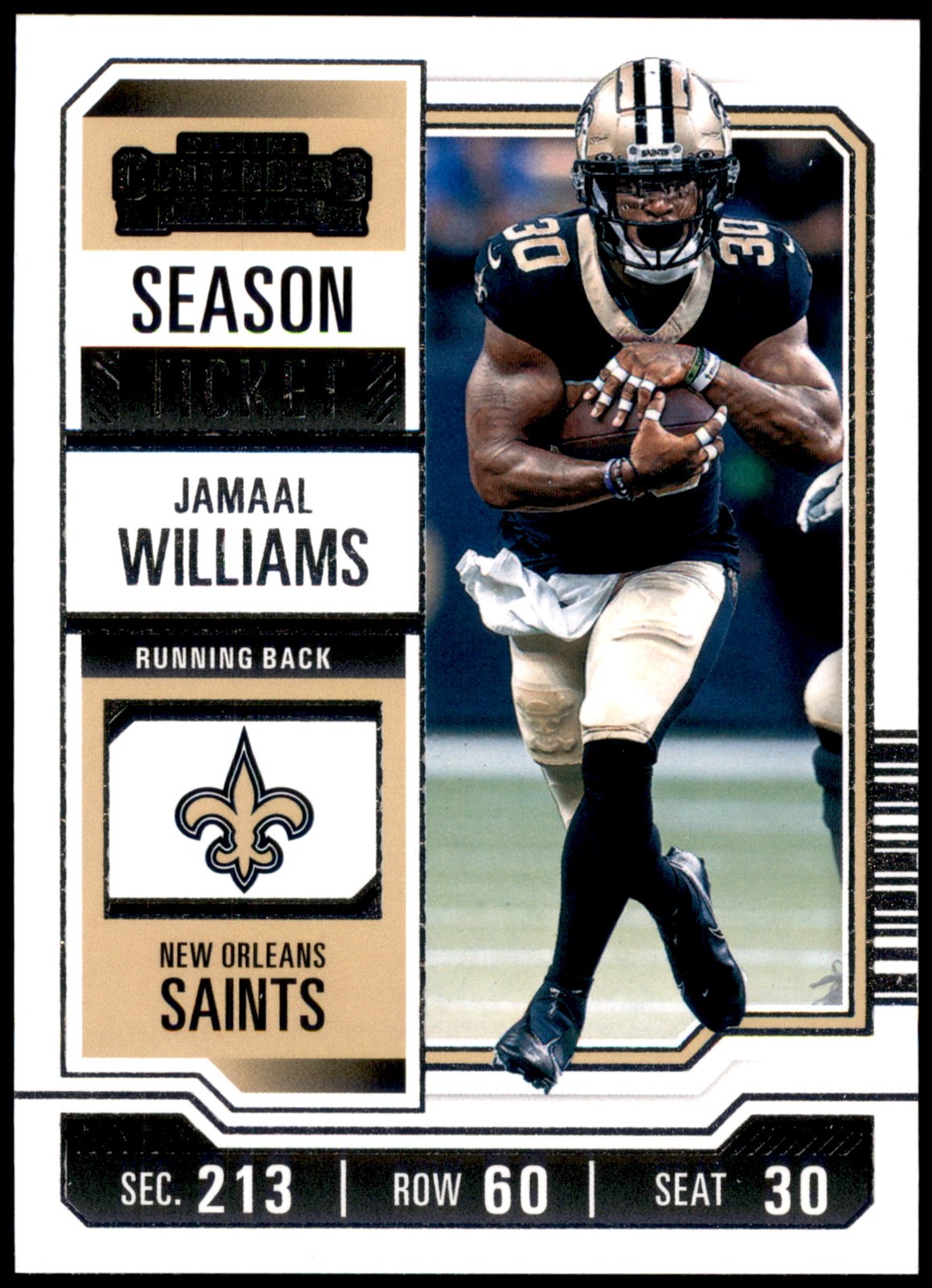Jamaal Williams 2023 Panini Contenders New Orleans Saints #73