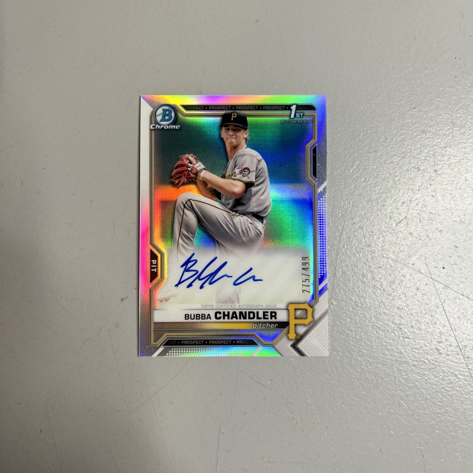 2021 Bowman Draft Bubba Chandler Chrome Auto Autograph 1st Refractor 275/499