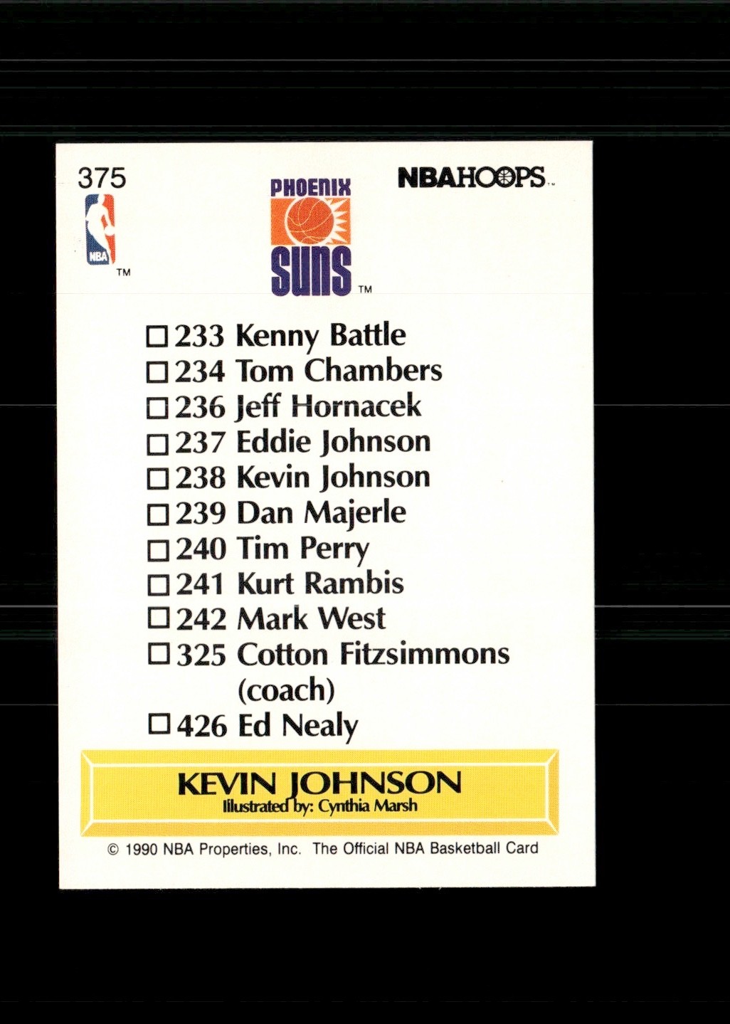 1990-91 NBA Properties Kevin Johnson