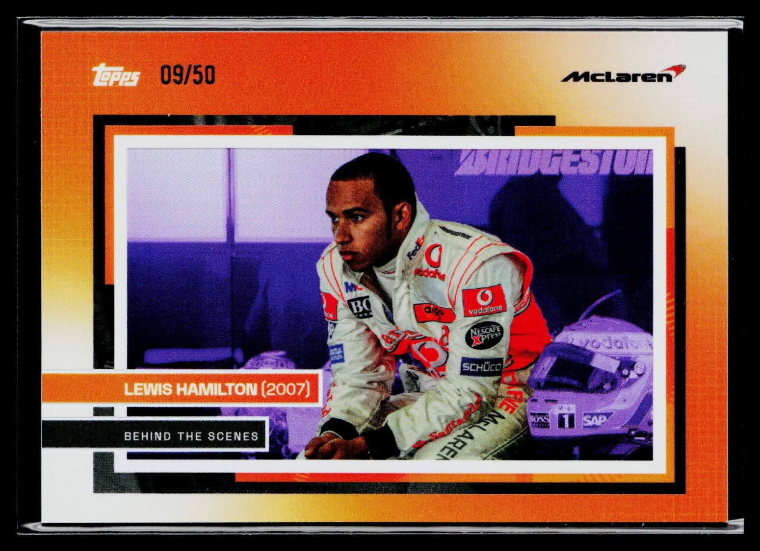 2025 Topps F1 McLaren Racing # Lewis Hamilton Behind The Scenes Purple /50