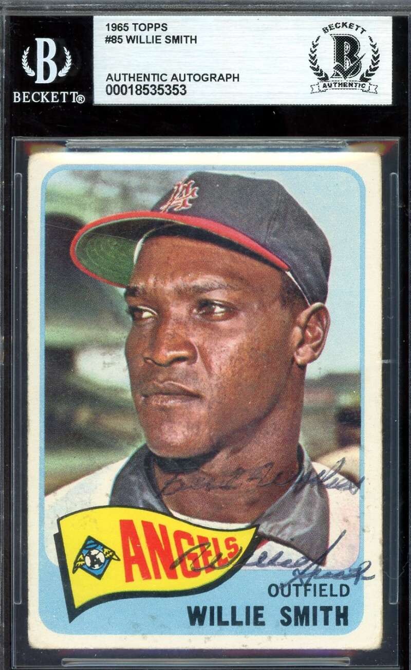 Willie Smith Beckett BAS Signed 1965 Topps Autograph