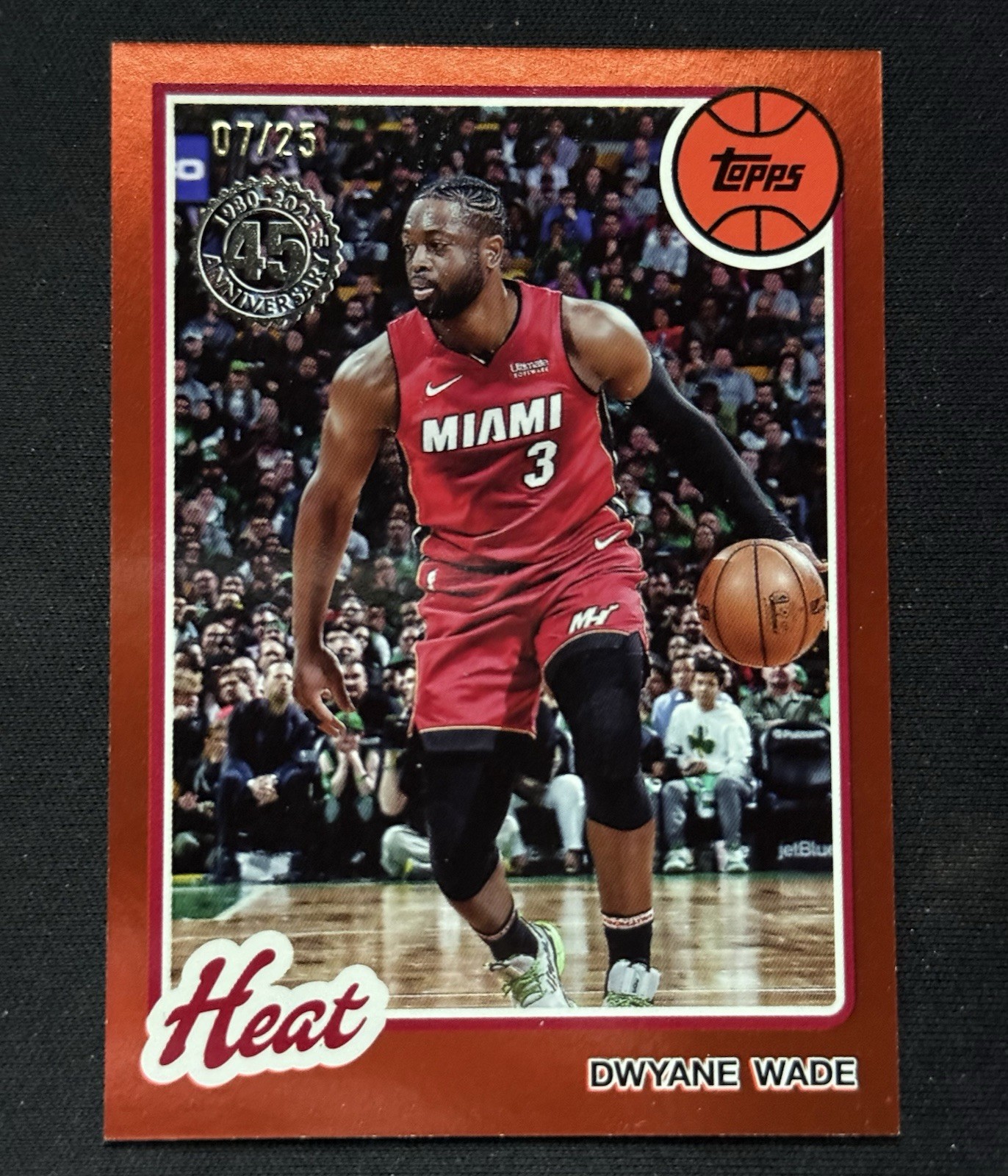 2025-26 TOPPS 45TH ANNIVERSARY DWYANE WADE MIAMI HEAT ORANGE /25 #80BK-5