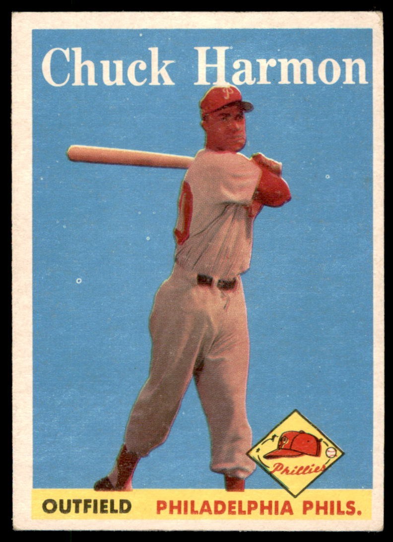 1958 Topps #48 CHUCK HARMON Philadelphia Phillies EX