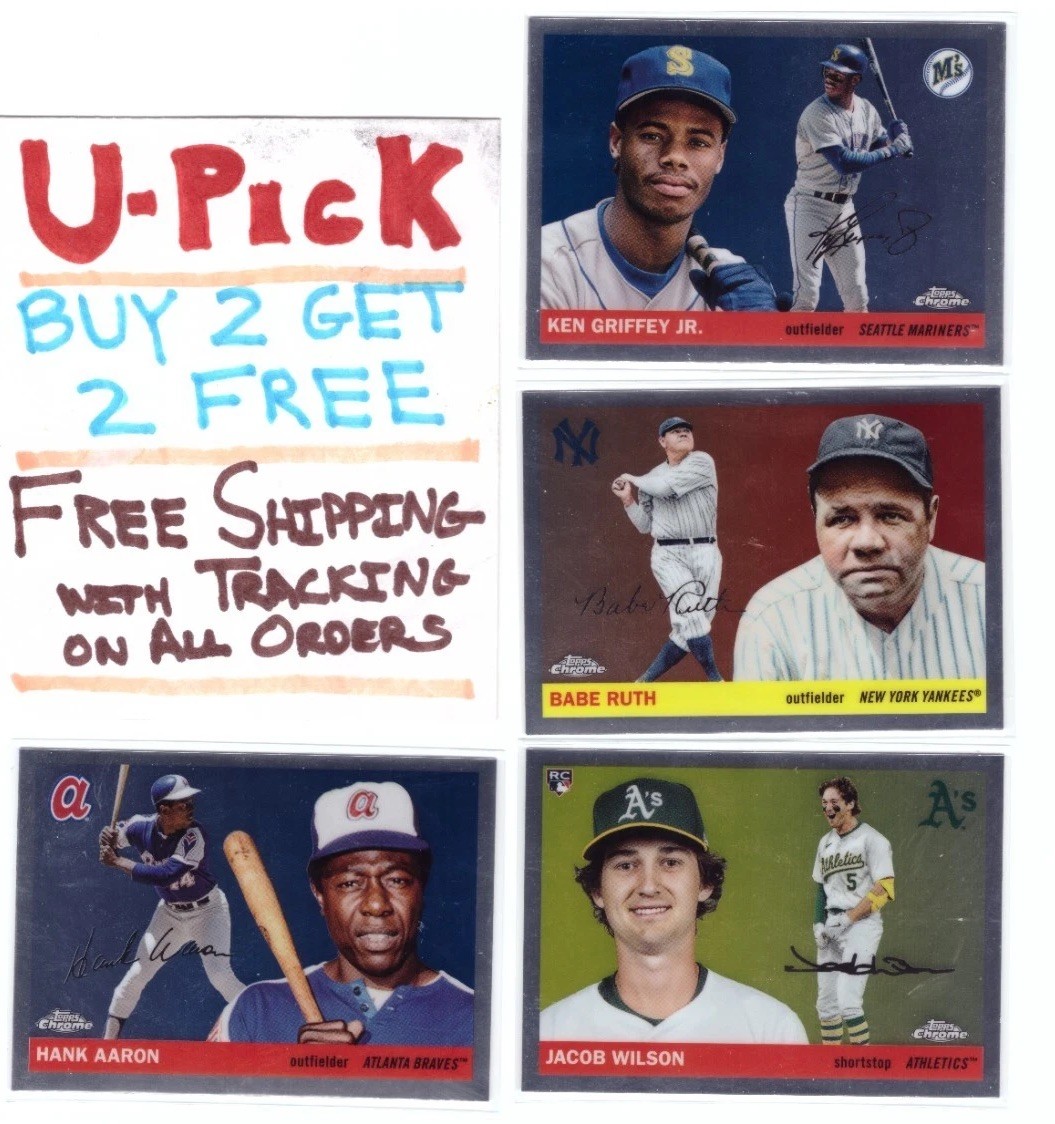 2025 Topps Chrome Platinum Anniversary Singles Ships FREE BUY 2 Get 2 FREE