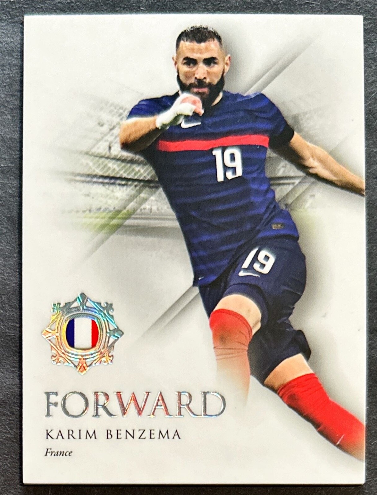 2022-23 Futera Unique Karim Benzema #’d 1/1 Rainbow Parallel France Real Madrid