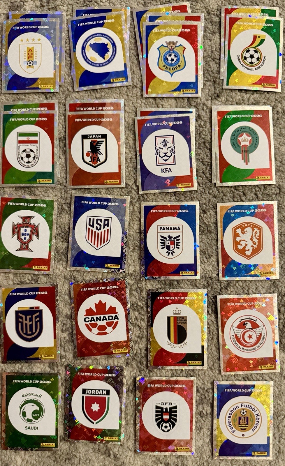 Panini FIFA 2026 foil badge escudo choose your team