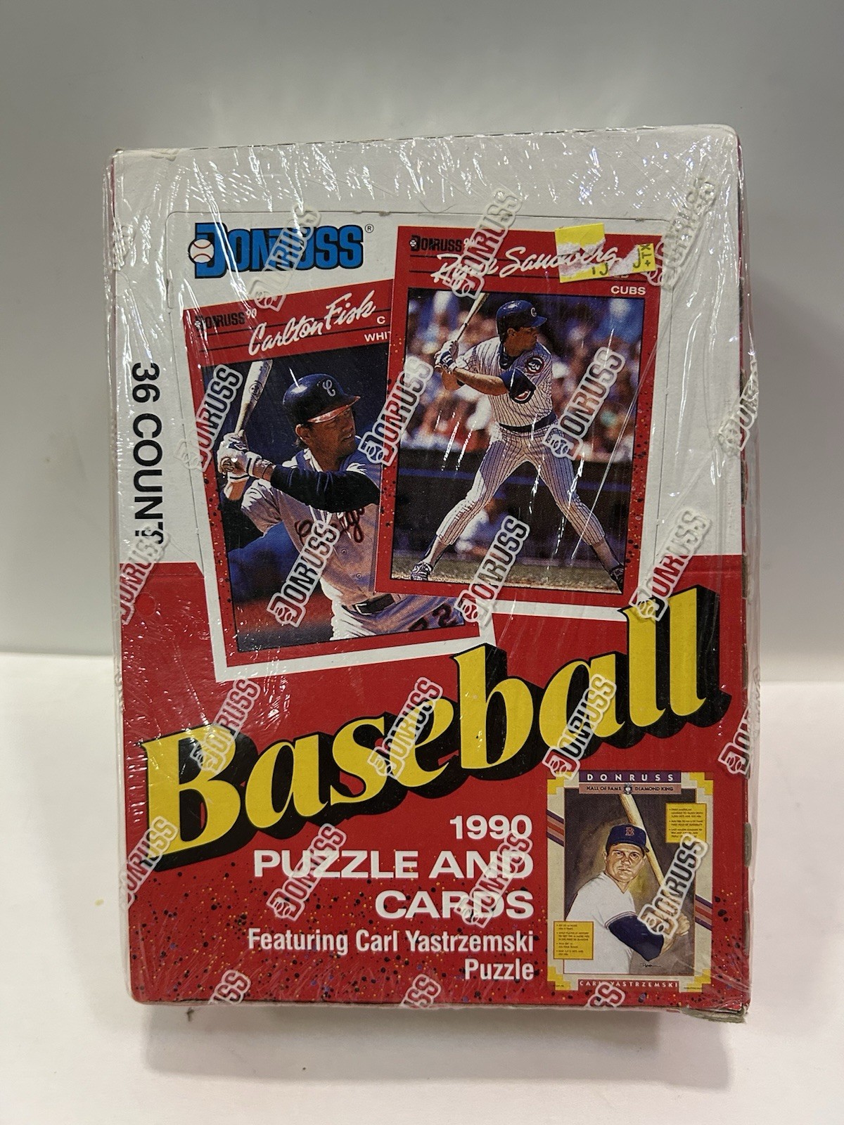 1990 Donruss Baseball Puzzle And Cards Box (36 Wax Sealed Packs)