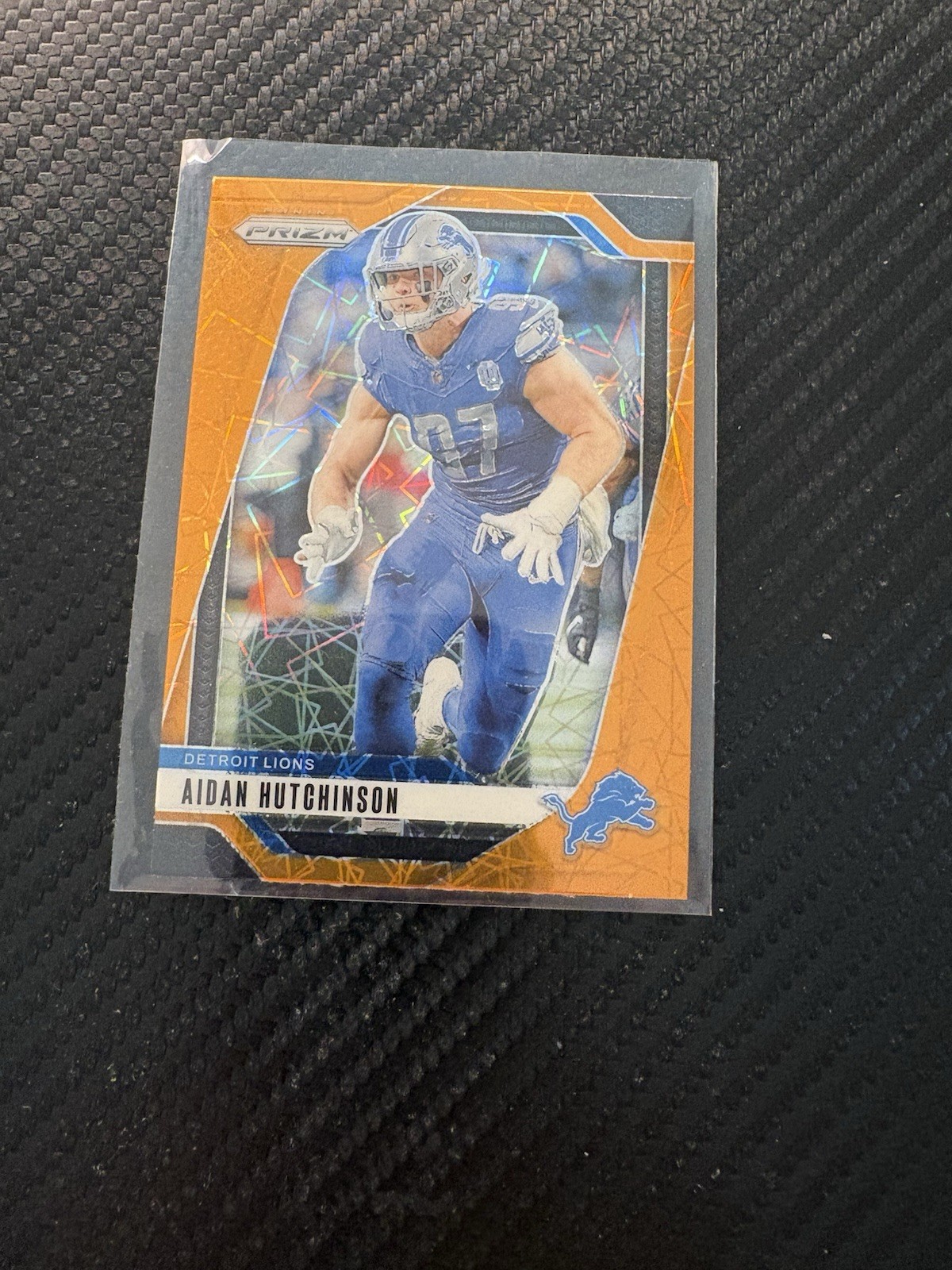 2024 Panini Prizm Aidan Hutchinson #97 Orange Ice Detroit Lions
