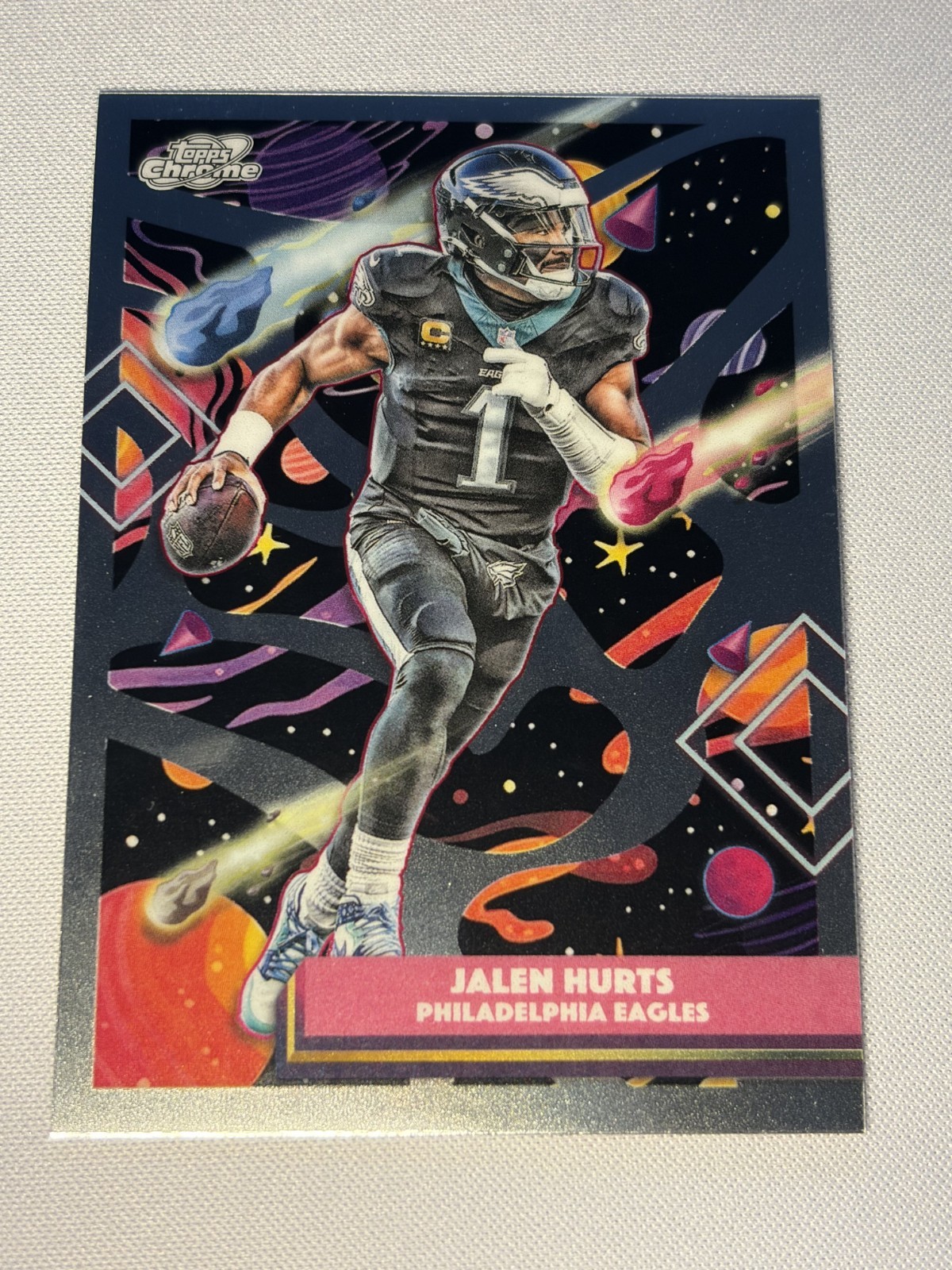 Topps 2025 Topps Chrome Cosmic Jalen Hurts Philadelphia Eagles Base Set #78