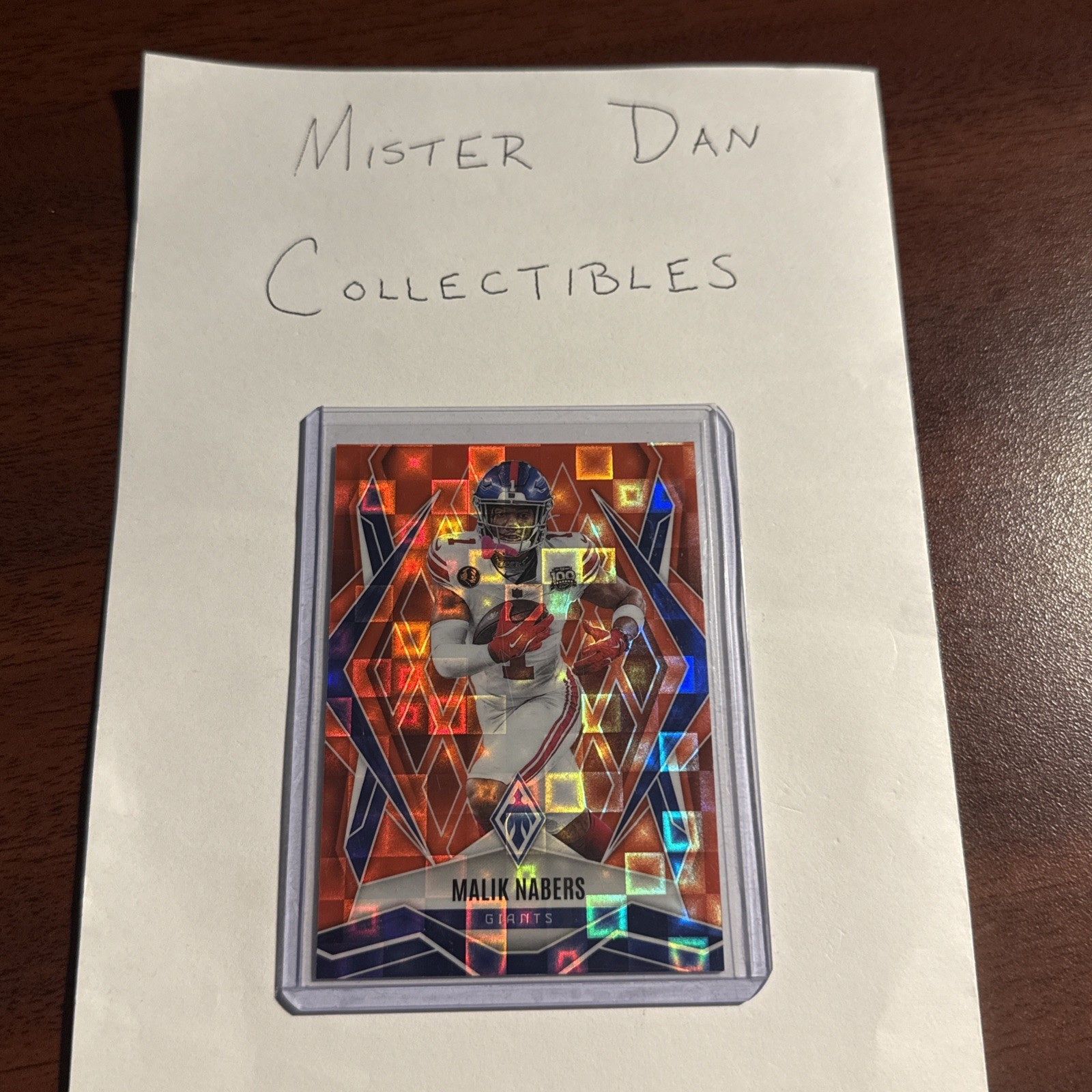 2025 Panini Phoenix – Orange Pandora Prizm #143 Malik Nabers #138/189