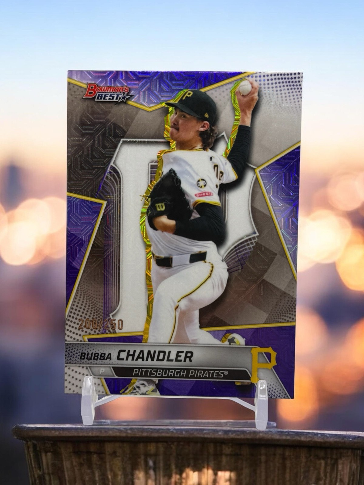 2025 Bowman’s Best – Top Prospects Bubba Chandler #TP-9 Purple Mojo Refractor