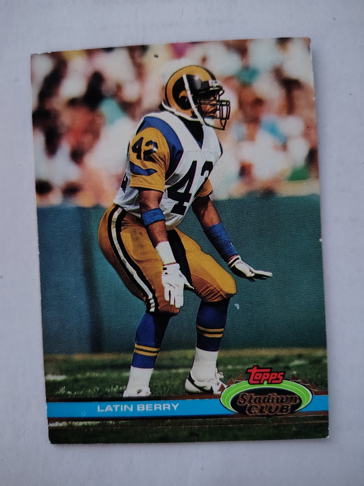 1991 Topps Stadium Club Latin Berry #376 Los Angeles Rams Rookie Card