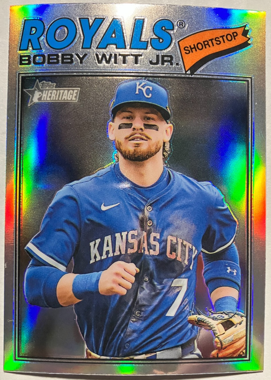2026 Topps Heritage Chrome Refractors #160 Bobby Witt Jr. Royals
