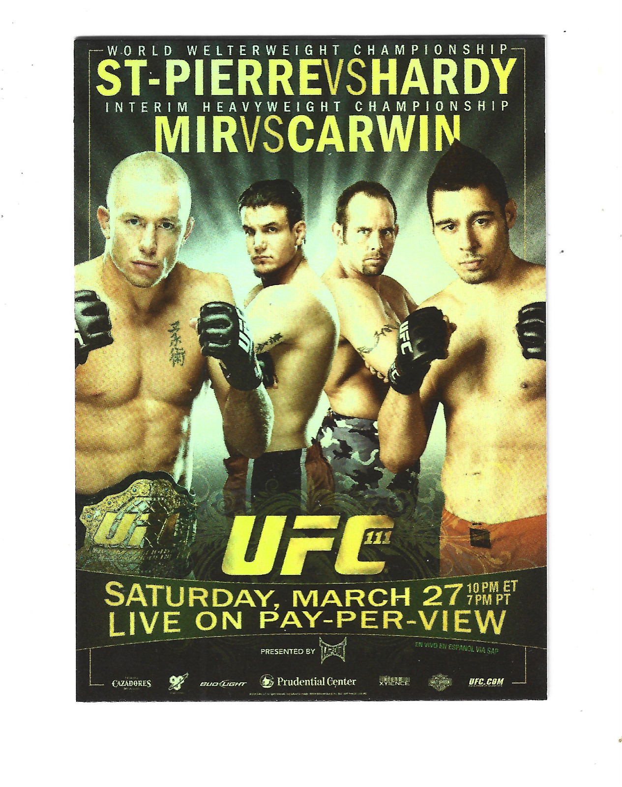 2010 Topps UFC Fight Posters #UFC111 UFC 111/Georges St-Pierre/Frank Mir/Shane C
