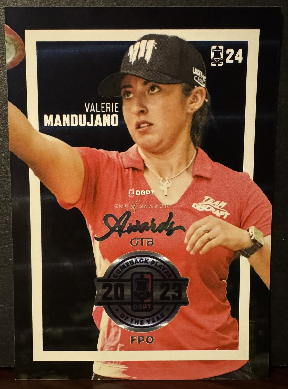Disc Golf DGPT 2024 Valerie Mandujano 2023 Season Awards Foil Trading Card #CPF