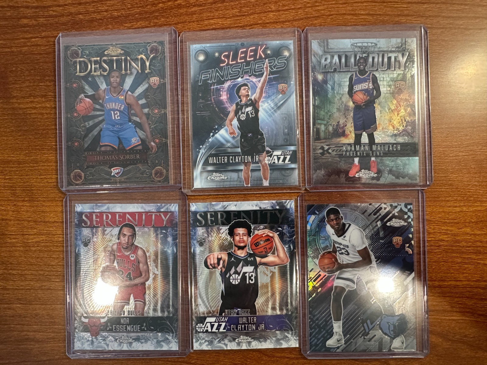 NBA Various Rookie (6) Inserts 2025-2026 Topps Chrome Jazz Suns Thunder Grizz