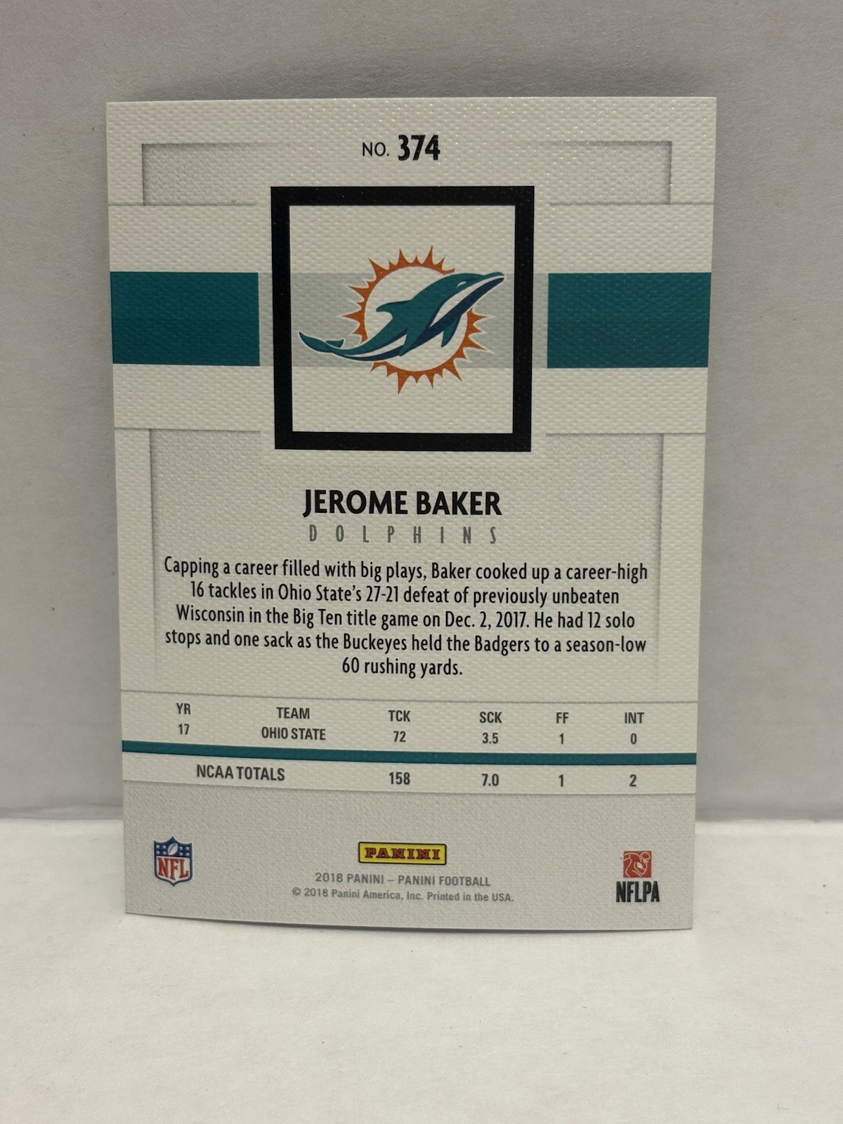 2018 Panini American Football Card NFL various players various teams A3