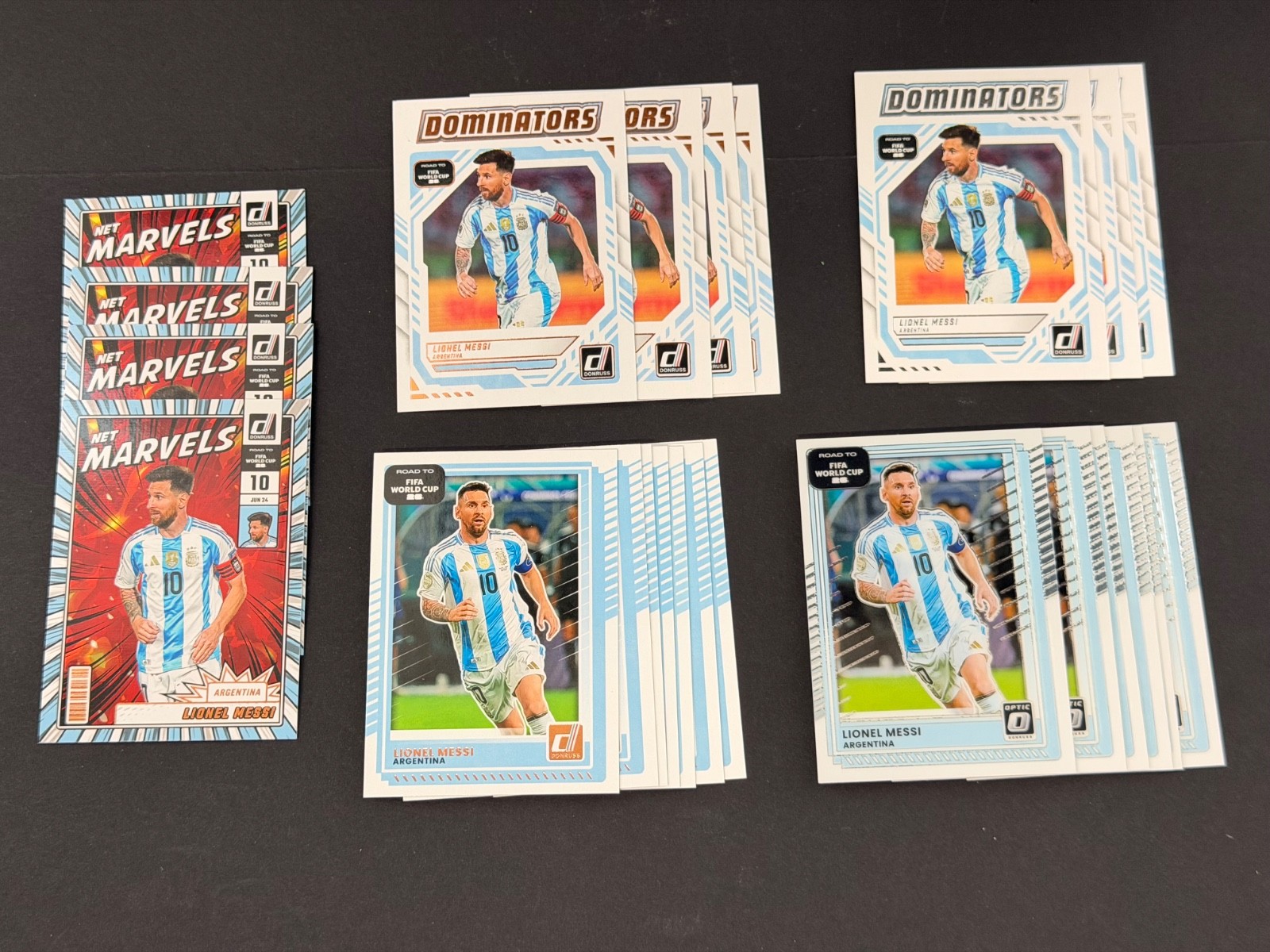 Lionel Messi 2025-26 Panini Donruss Road to FIFA World Cup Optic Net Marvels +