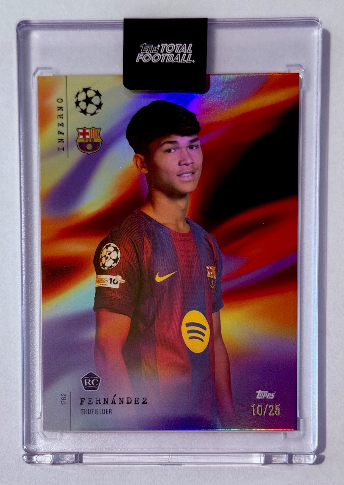 Dro Fernandez RC /25 SEALED ROOKIE Topps Total Football Inferno Purple 🔥