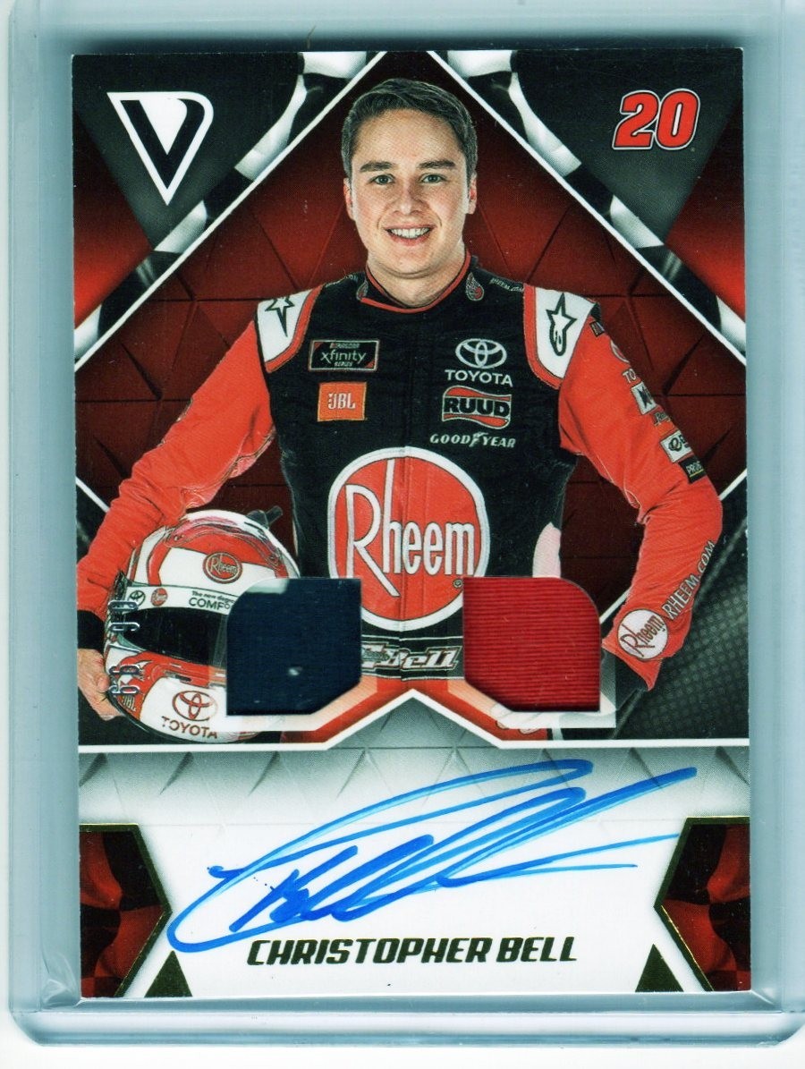 2019 VICTORY LANE Christopher Bell AUTO/DUAL PATCH CARD NUMBERED 66/99!