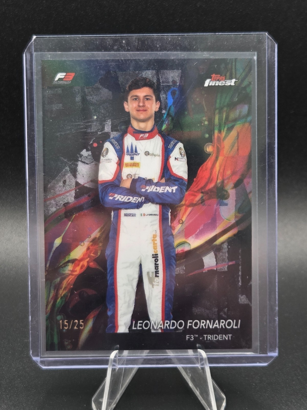 2024 Topps Finest Formula 1 F1 Leonardo Fornaroli Black 15/25 #46