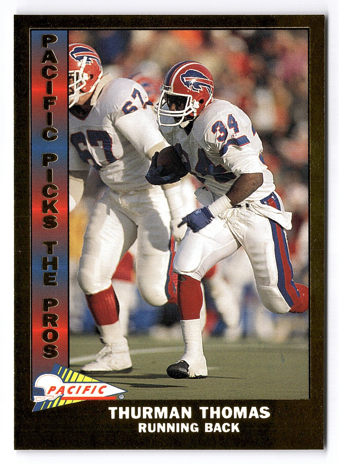 1991 Pacific Picks the Pros Gold SP #12 Thurman Thomas Buffalo Bills HOF