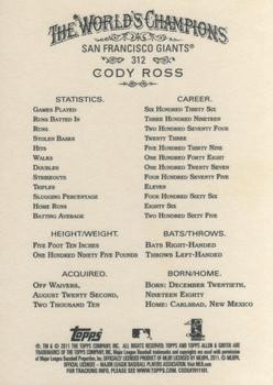 2011 Topps Allen & Ginter #312 Cody Ross SP