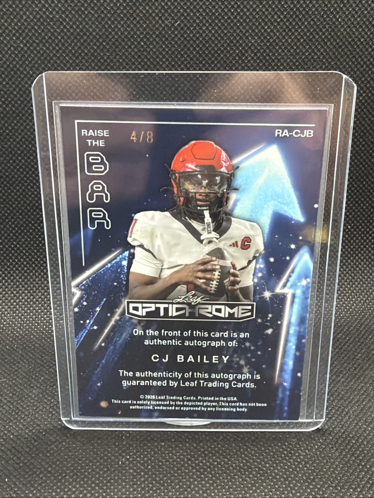 2026 Leaf Optichrome Raise The Bar CJ Bailey Auto RA-CJB 4/8