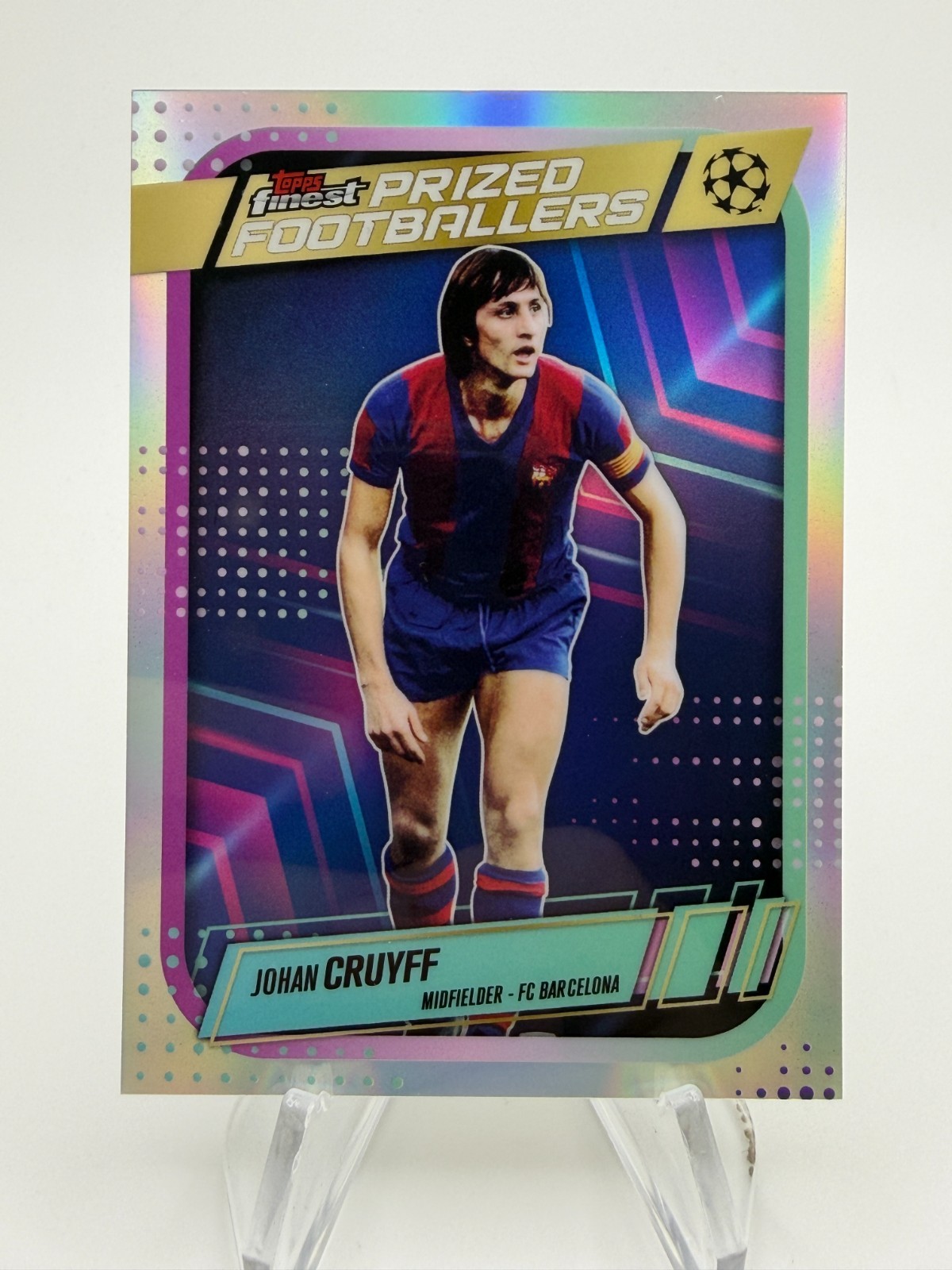 2025-26 Topps Finest UEFA CC JOHAN CRUYFF Prized Footballers #PF-5