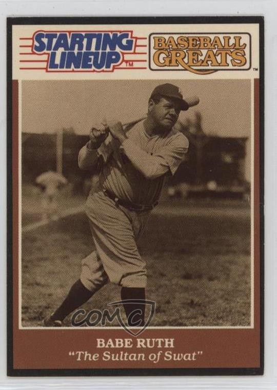 1989 Starting Lineup Cards Baseball Greats Babe Ruth HOF 1a7x