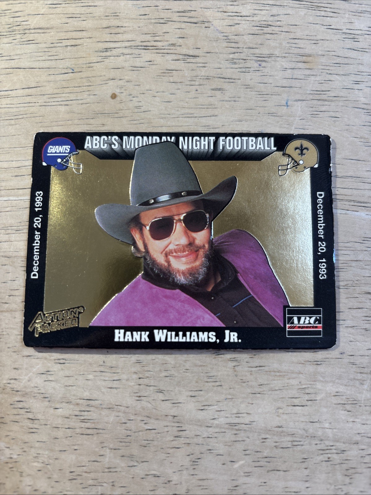 Hank Williams Jr. 1993 Action Packed Monday Night Football #HW1