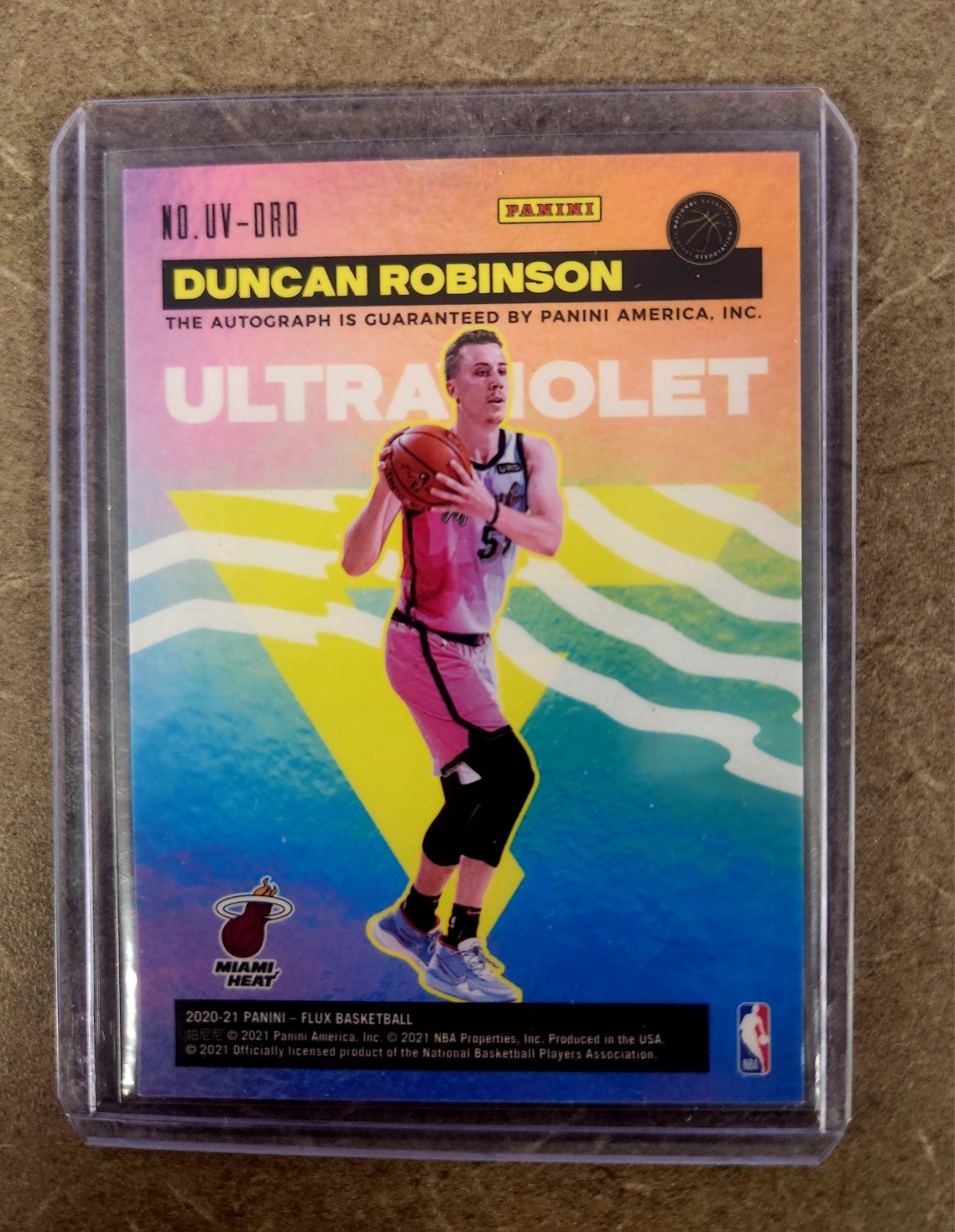 2020-21 Panini Flux – Ultraviolet Signatures Duncan Robinson #UV-DRO (AU)