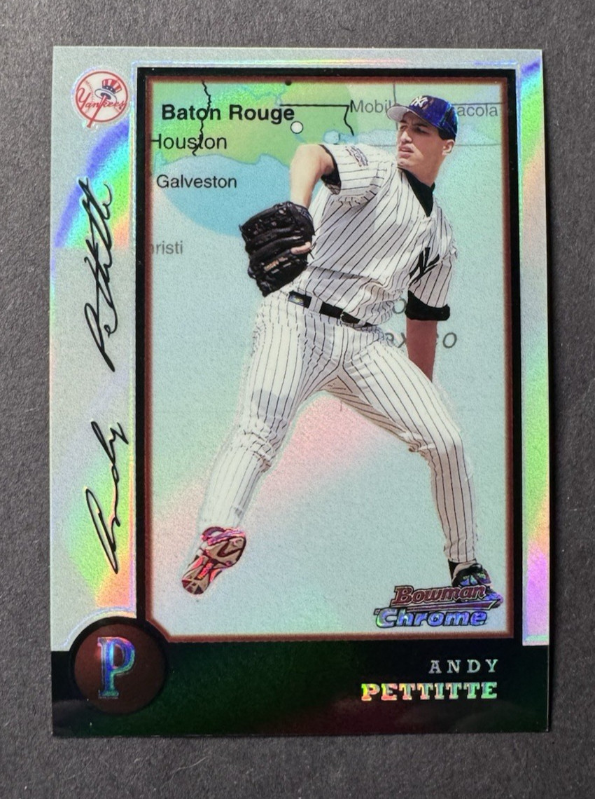 1998 Bowman Chrome International Refractors #3 Andy Pettitte