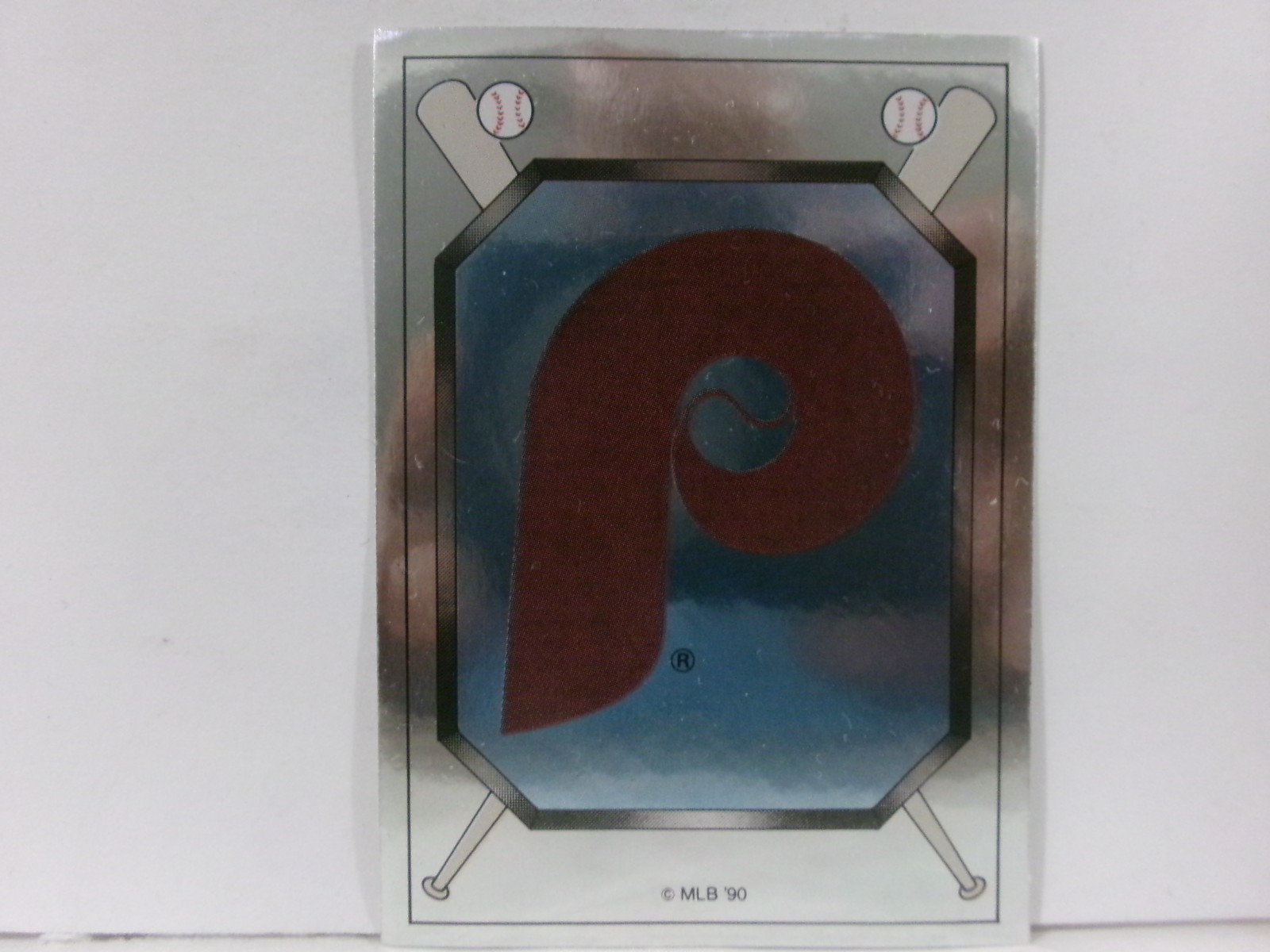 1990 Panini Stickers Foil TEAM LOGO #316 PHILLIES