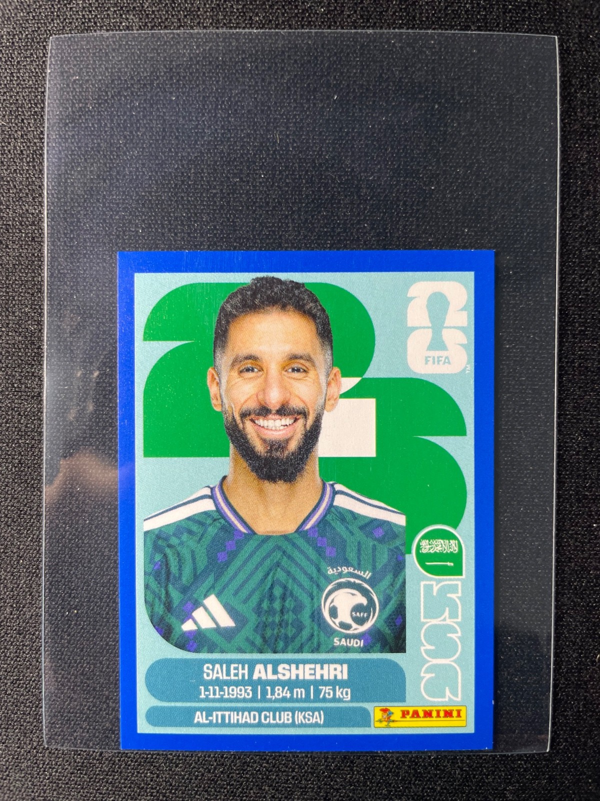 2026 Panini FIFA World Cup Stickers Saleh Alshehri Blue #KSA 19 Saudi Arabia!!!
