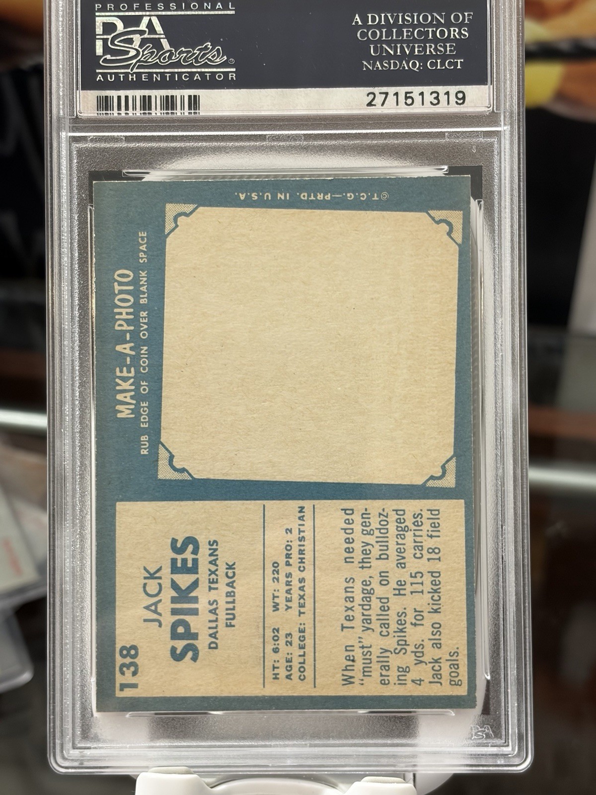 1961 Topps Jack Spikes #138 PSA 8
