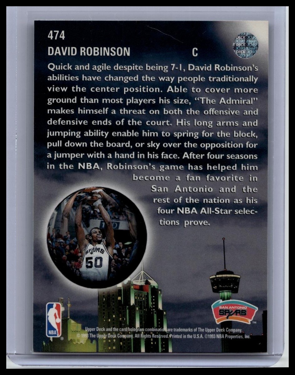 1993-94 Upper Deck – Skylights David Robinson #474