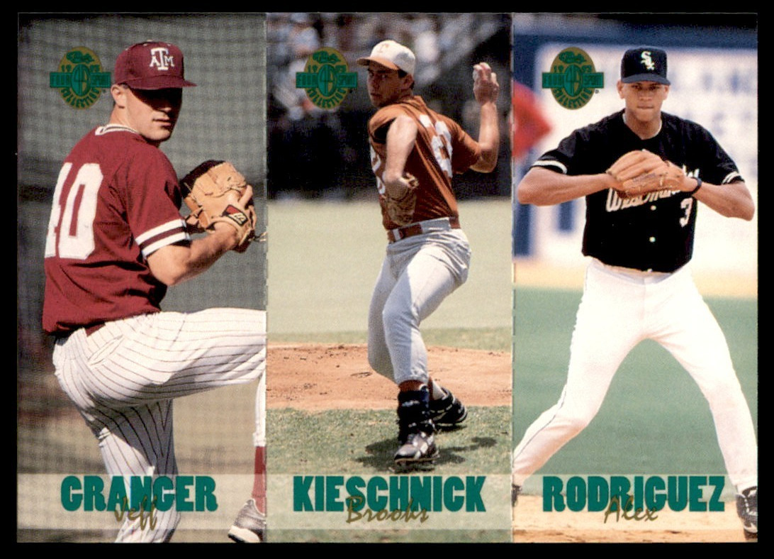 1993 Classic Four Sport Tri-Cards #TC3 Granger/TC8 Kieschnick/TC13 Rodriguez