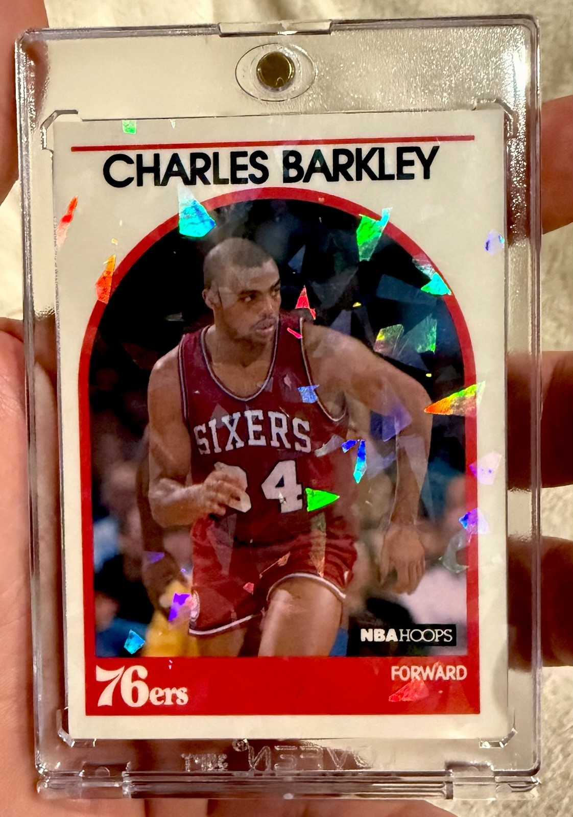 RARE 1/1 CRUSHED ICE Charles Barkley 1989 Hoops #110 Card Philadelphia 76’ERS