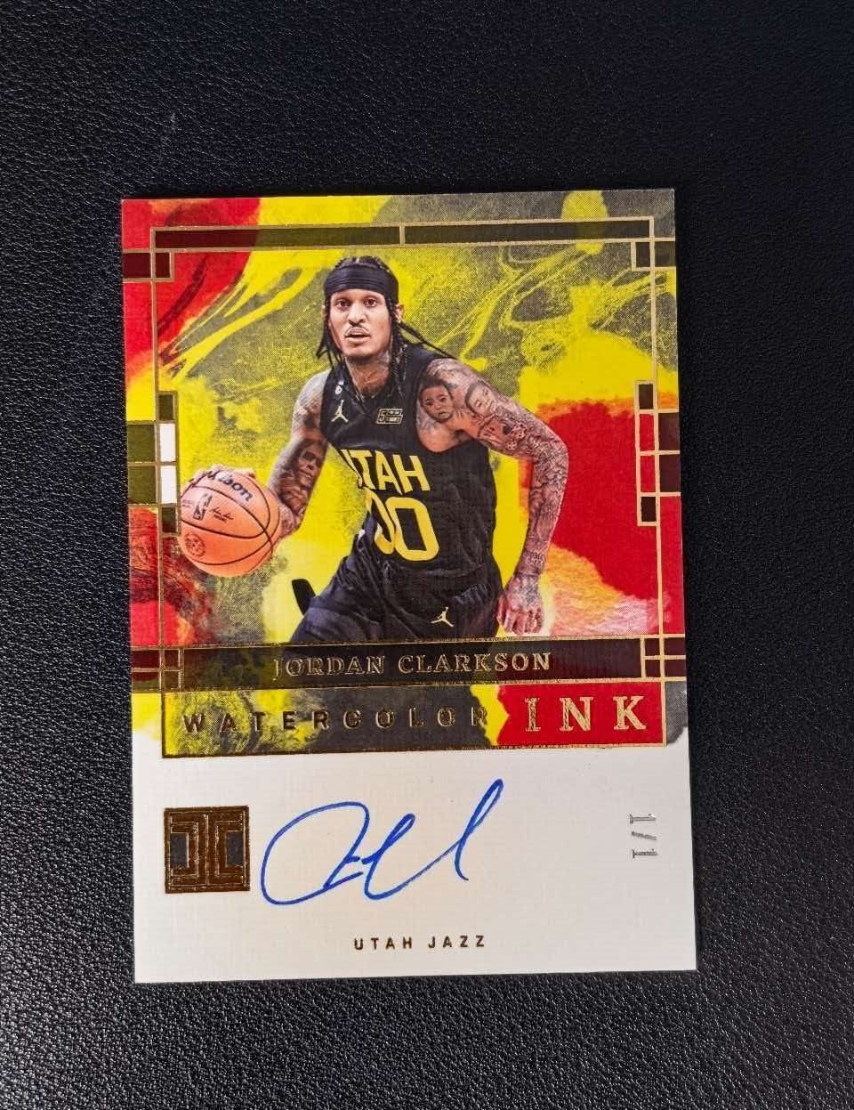 2023-24 Panini Impeccable Jordan Clarkson Watercolor Ink 1/1 Auto #WCS-JCU Jazz