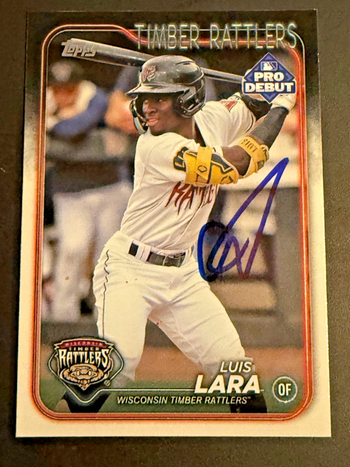 Luis Lara Signed Auto Autographed 2024 Topps Pro Debut #PD-13 Brewers IP GTP