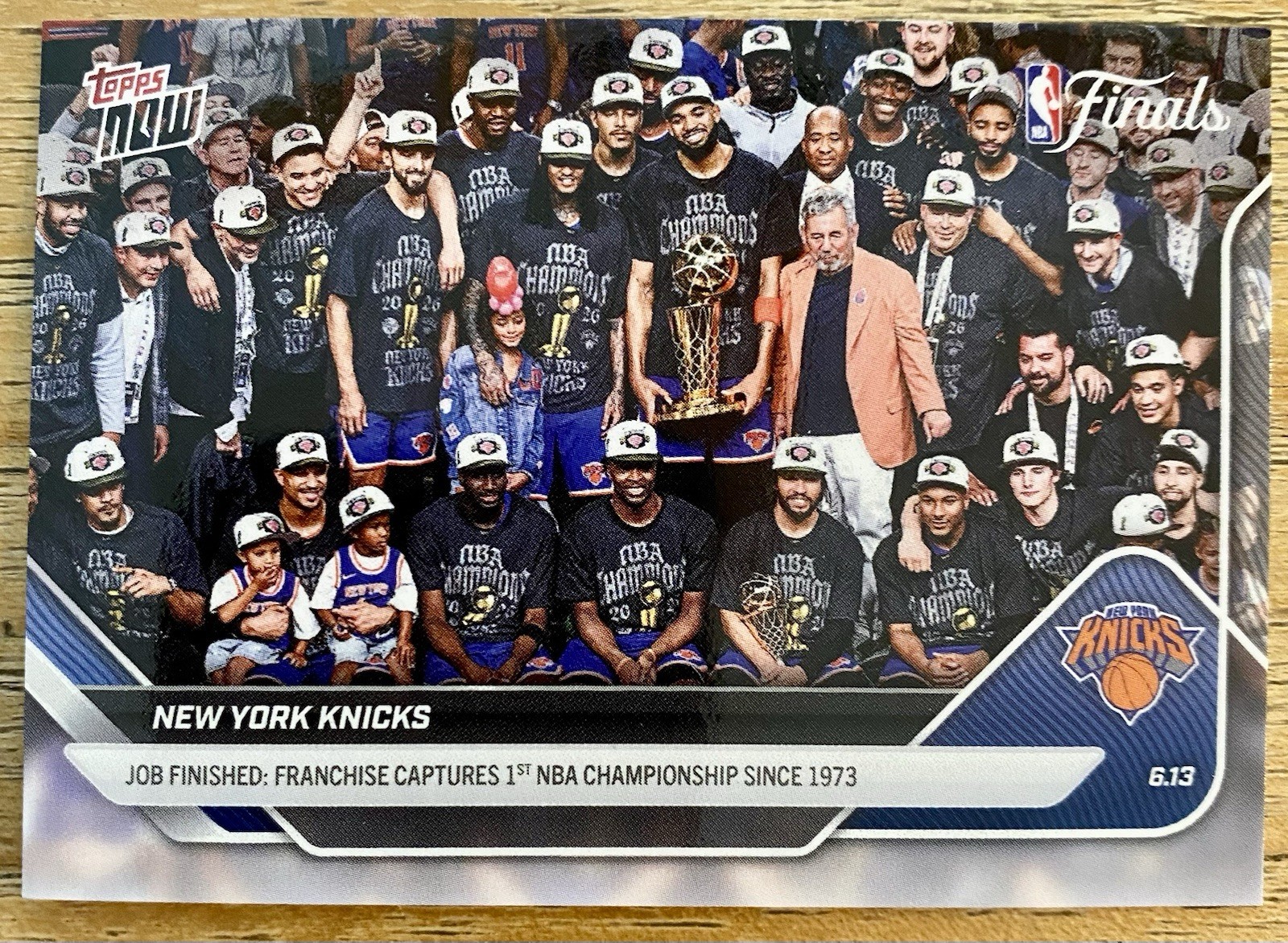2025-26 Topps Now NBA #341 New York Knicks Win 1st NBA Championship Since 1973