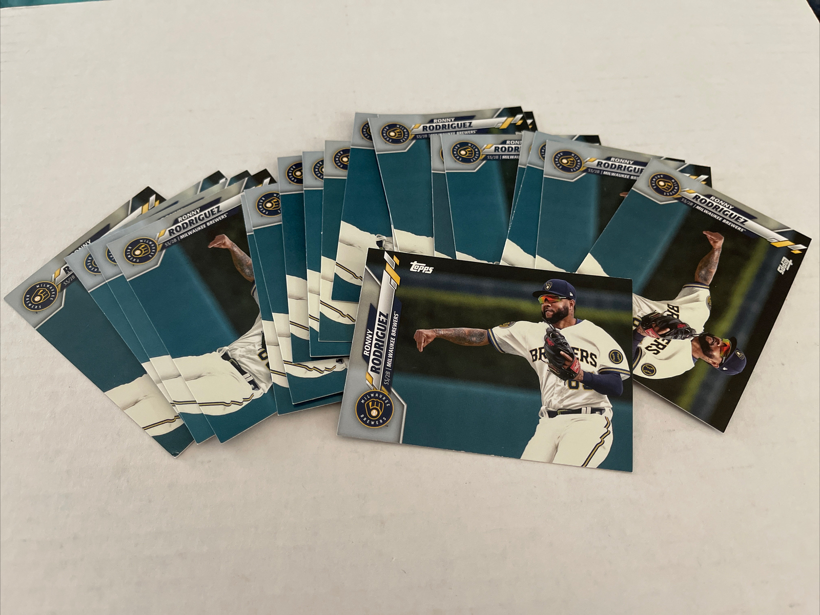 Lot Of 20 2020 Topps Series 2 Base #682 Ronny Rodriguez Milwaukee Brewers BULK