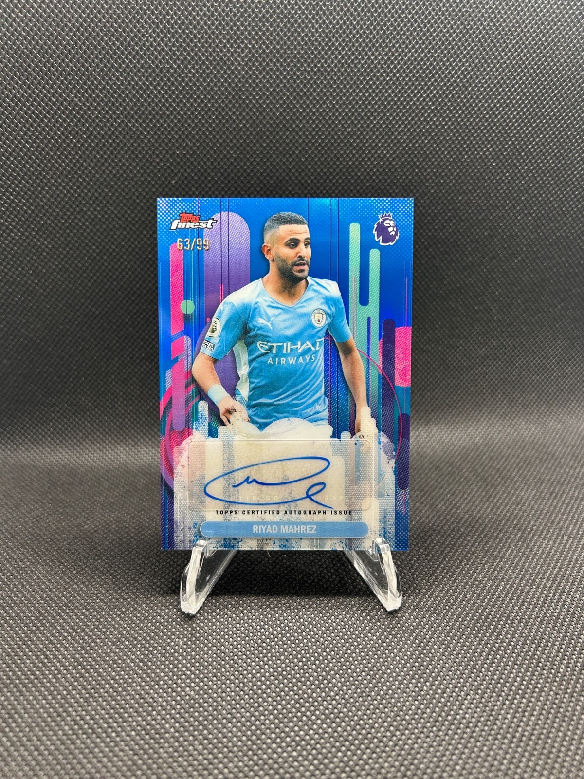 2026 Topps Finest Premier League Riyad Mahrez Finest Auto /99 Man City Algeria