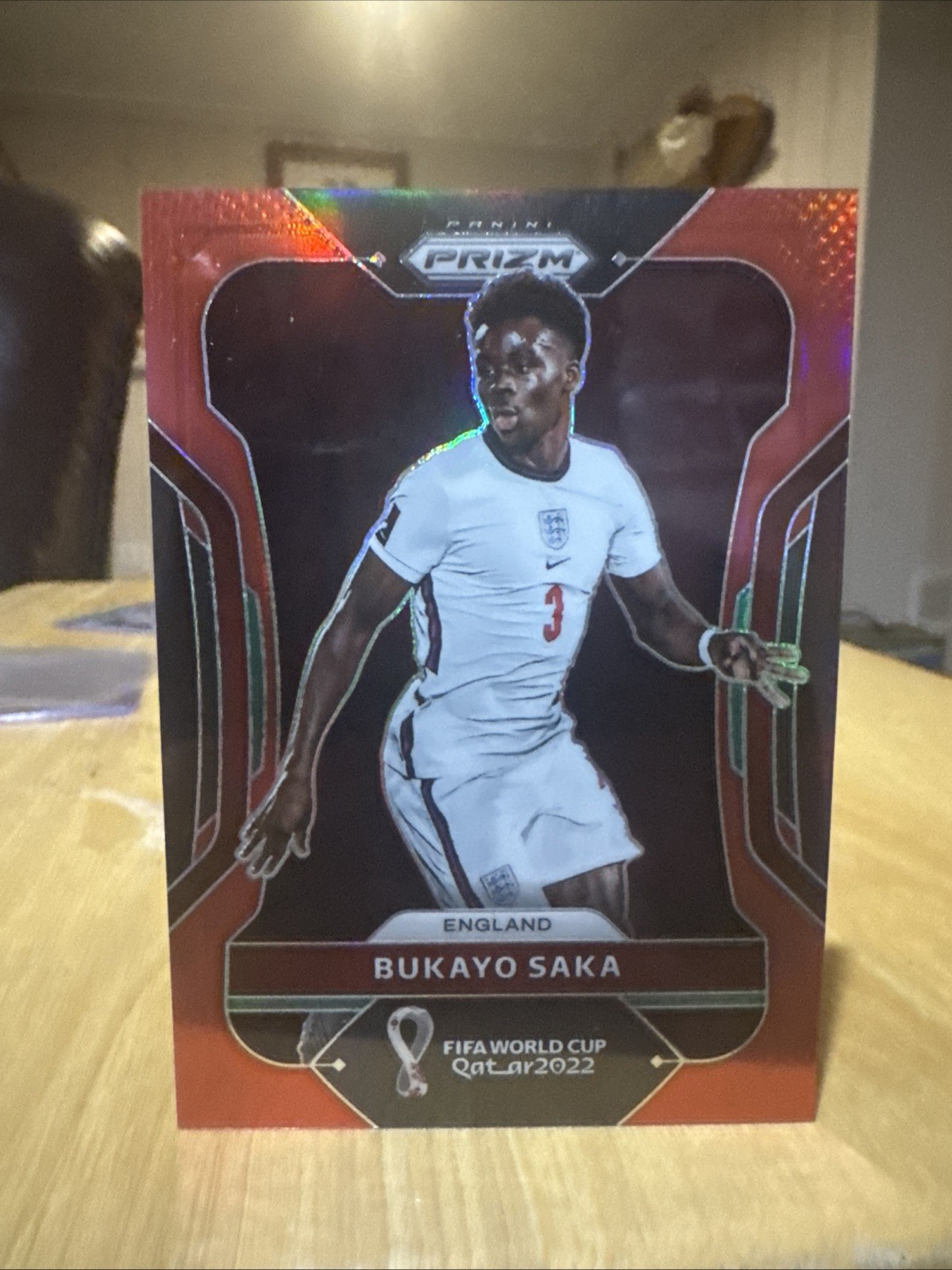 2022 Panini Prizm FIFA World Cup Bukayo Saka Red Prizm /399 #84