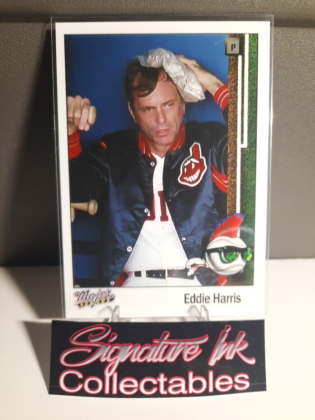 Eddie Harris / Chelcie Ross Custom Art Card – Major League Movie – Raw card
