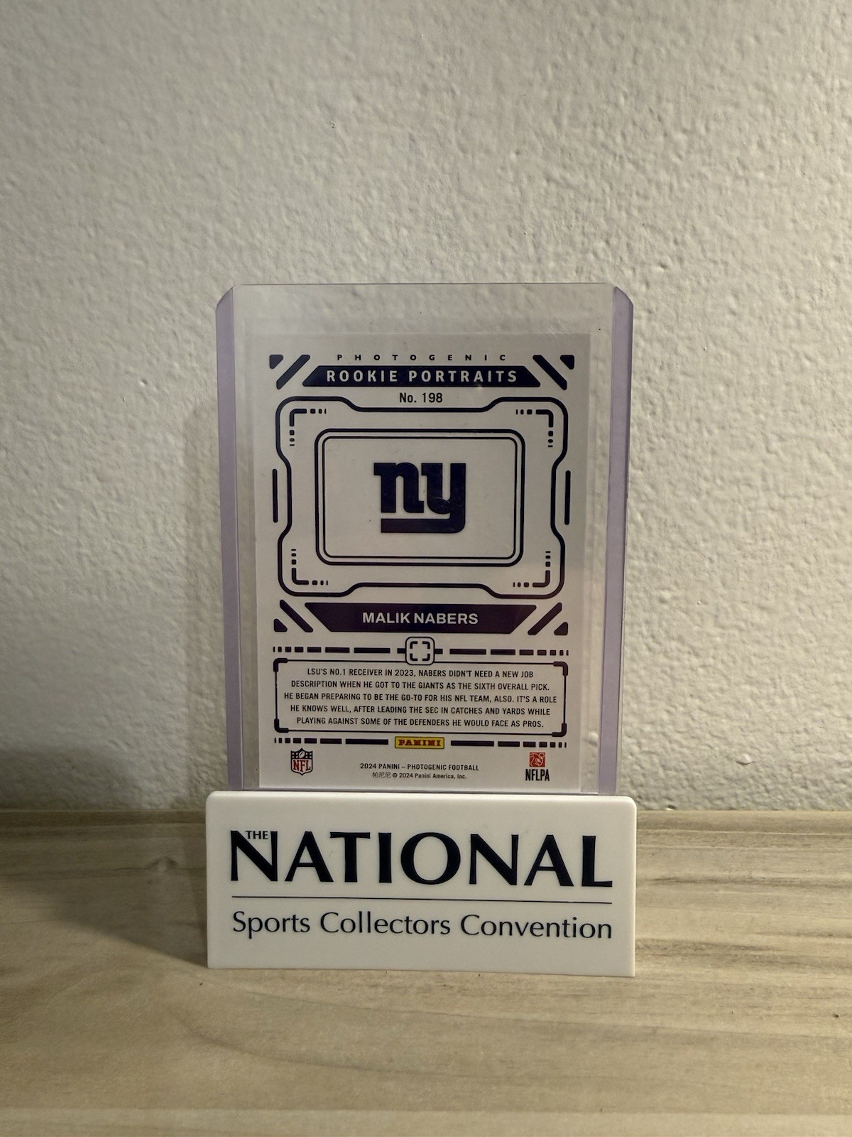 2024 Panini Photogenic #198 Malik Nabers Rookie Portraits Black – 1/1 – Giants